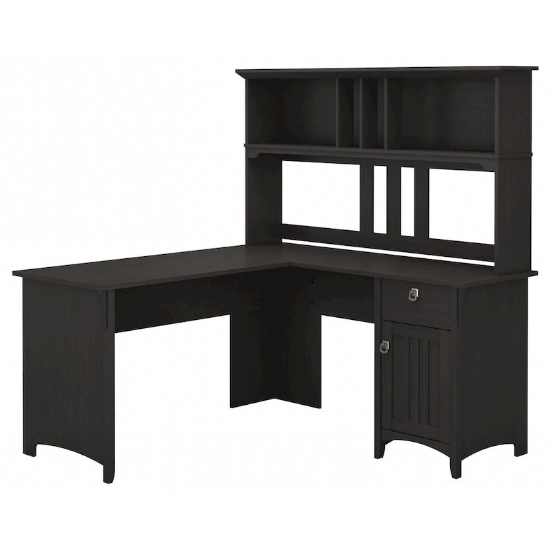 Bureau en L Bush Furniture Salinas 60W avec rangement intégré