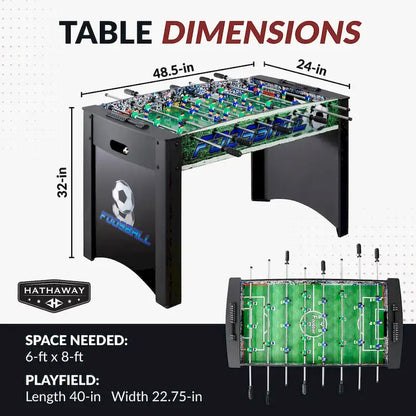 Table de baby-foot Hathaway Playoff de 1,20 m