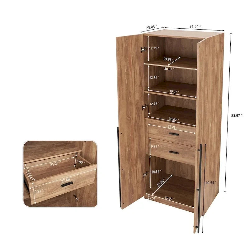 Armoire-penderie modulaire moderne autoportante Manhattan Comfort Lee, composée de 3 pièces