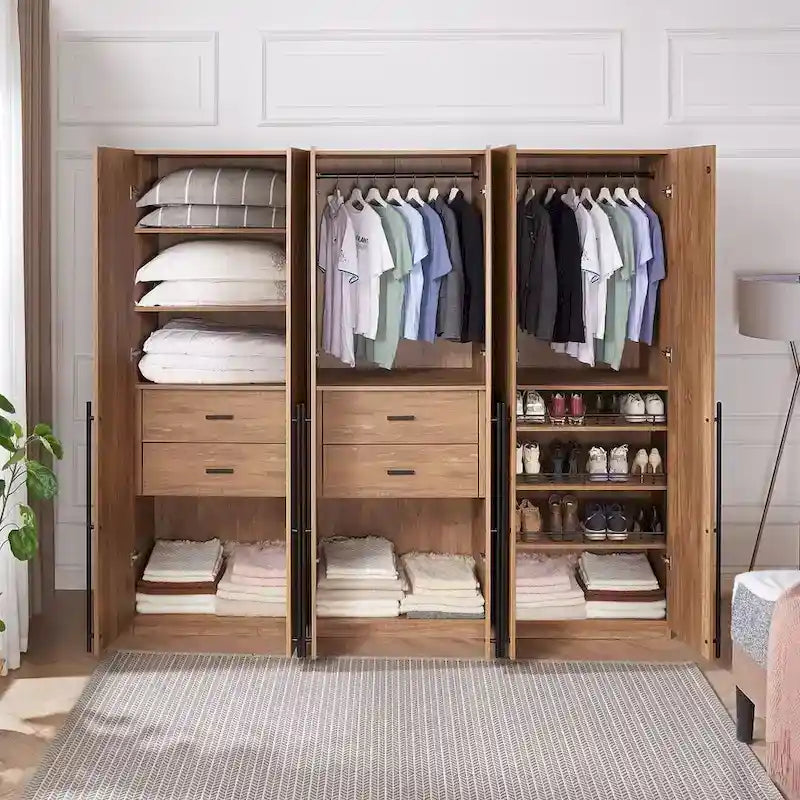 Armoire-penderie modulaire moderne autoportante Manhattan Comfort Lee, composée de 3 pièces