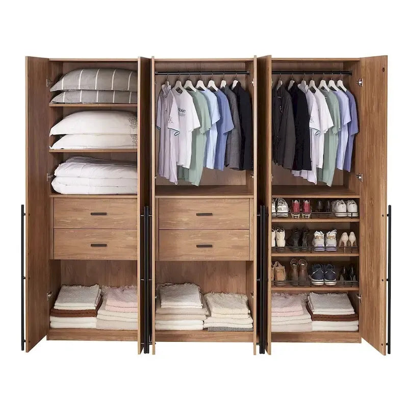 Armoire-penderie modulaire moderne autoportante Manhattan Comfort Lee, composée de 3 pièces