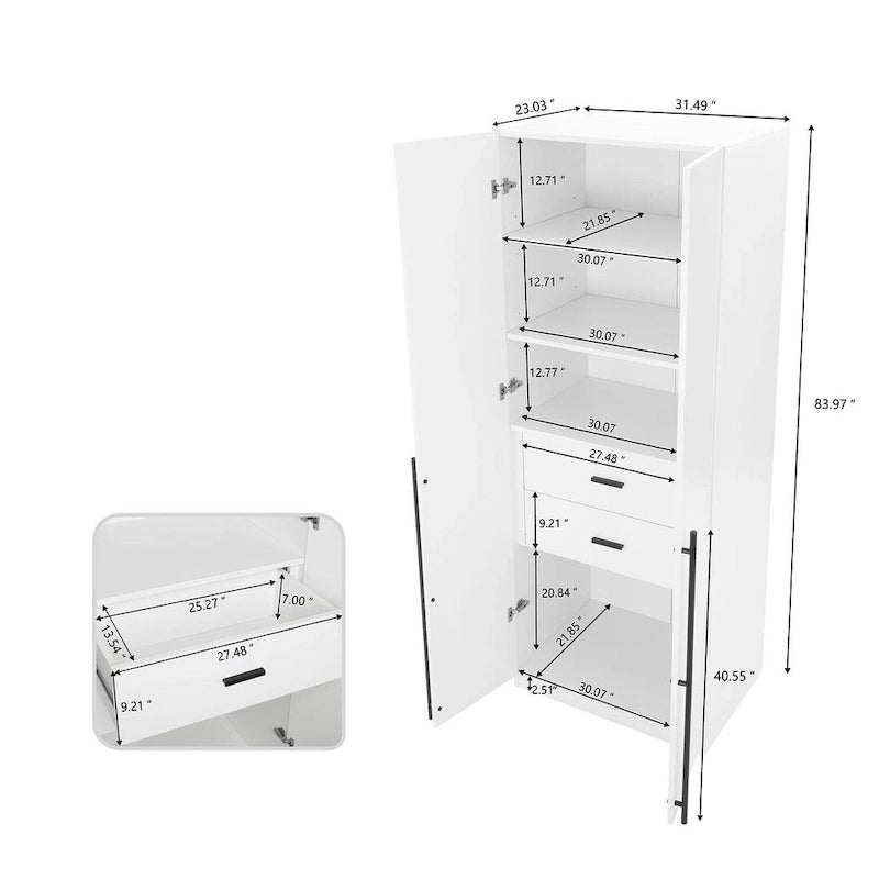 Armoire-penderie modulaire moderne autoportante Manhattan Comfort Lee, composée de 3 pièces
