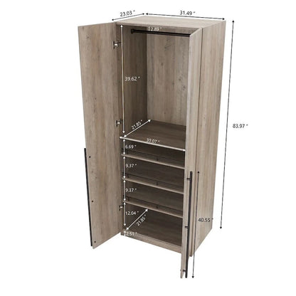 Armoire-penderie modulaire moderne autoportante Manhattan Comfort Lee, composée de 3 pièces