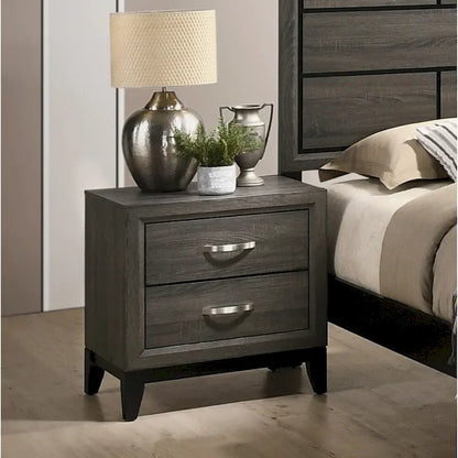 Ensemble de chambre à coucher Roundhill Furniture Stout Panel comprenant lit, commode, miroir et table de chevet