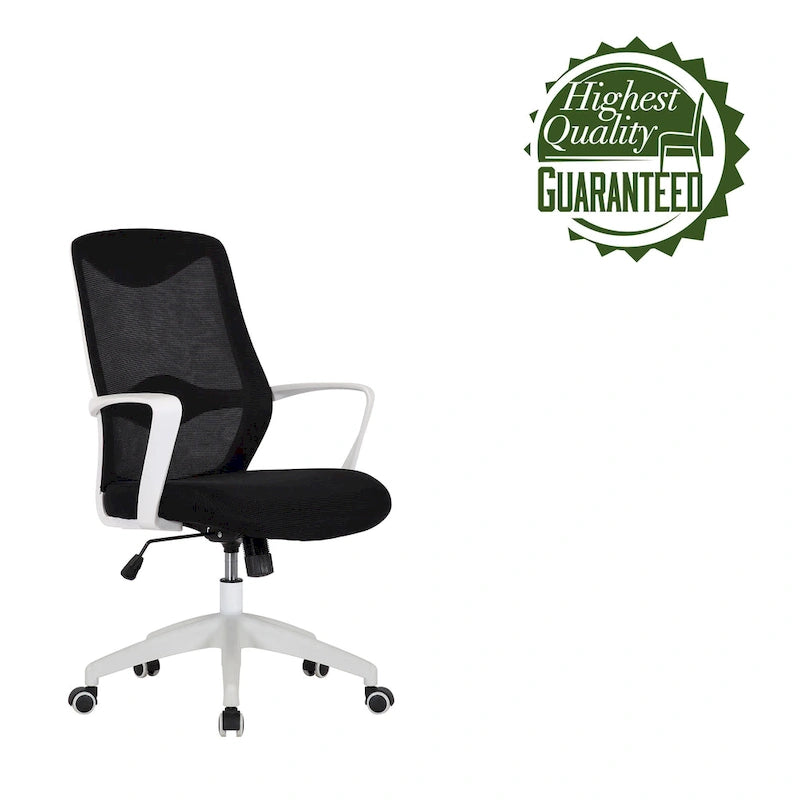 Chaise de bureau Porthos Home Casen, dossier en maille, assise réglable en hauteur