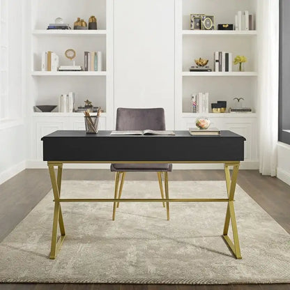 Bureau de campagne à deux tiroirs Silver Orchid Lerch