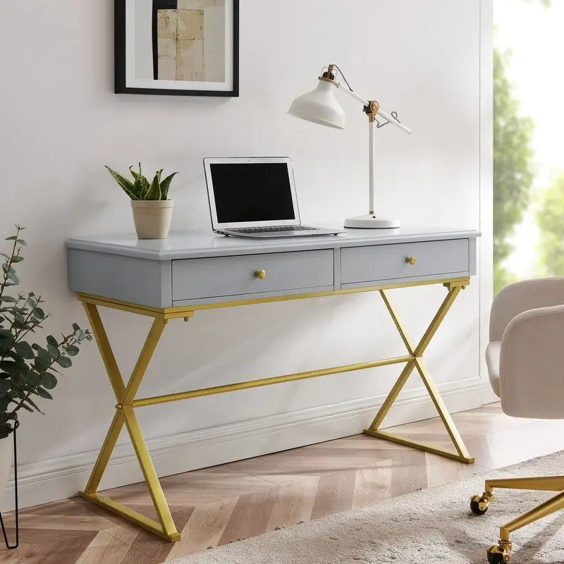Bureau de campagne à deux tiroirs Silver Orchid Lerch