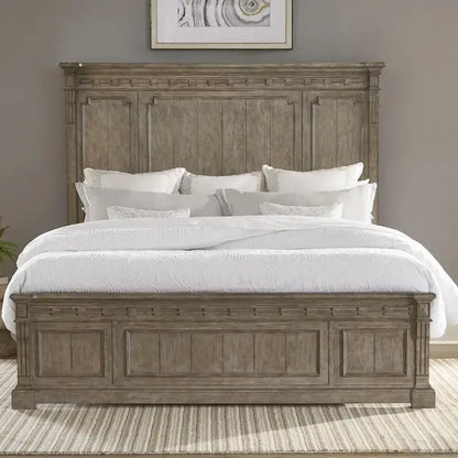 Lit à panneaux Town &amp; Country taupe poussiéreux