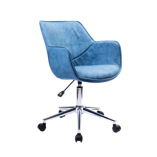 Chaise de bureau réglable Porthos Home Xen, microfibre, piètement chromé
