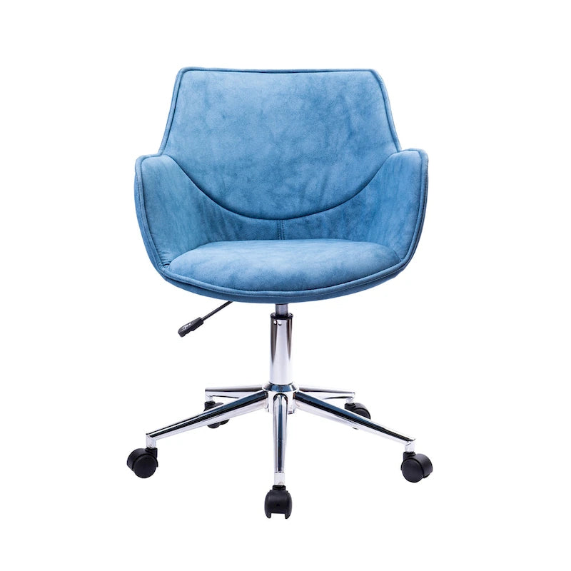 Chaise de bureau réglable Porthos Home Xen, microfibre, piètement chromé