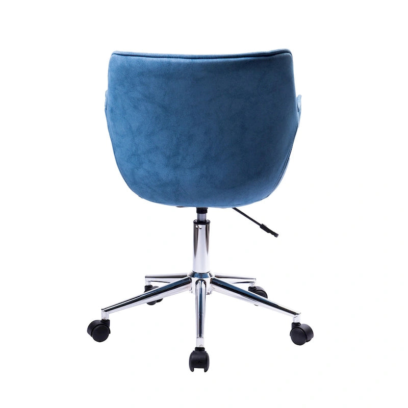 Chaise de bureau réglable Porthos Home Xen, microfibre, piètement chromé