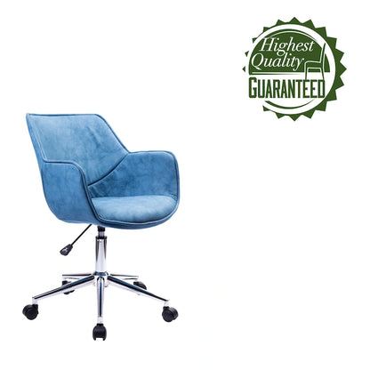 Chaise de bureau réglable Porthos Home Xen, microfibre, piètement chromé