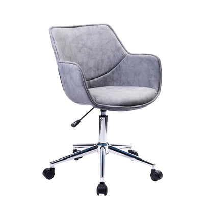 Chaise de bureau réglable Porthos Home Xen, microfibre, piètement chromé