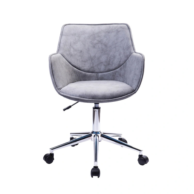 Chaise de bureau réglable Porthos Home Xen, microfibre, piètement chromé