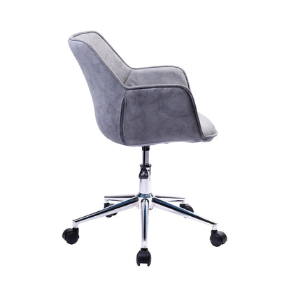 Chaise de bureau réglable Porthos Home Xen, microfibre, piètement chromé