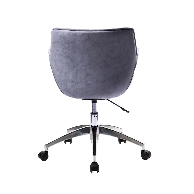 Chaise de bureau réglable Porthos Home Xen, microfibre, piètement chromé