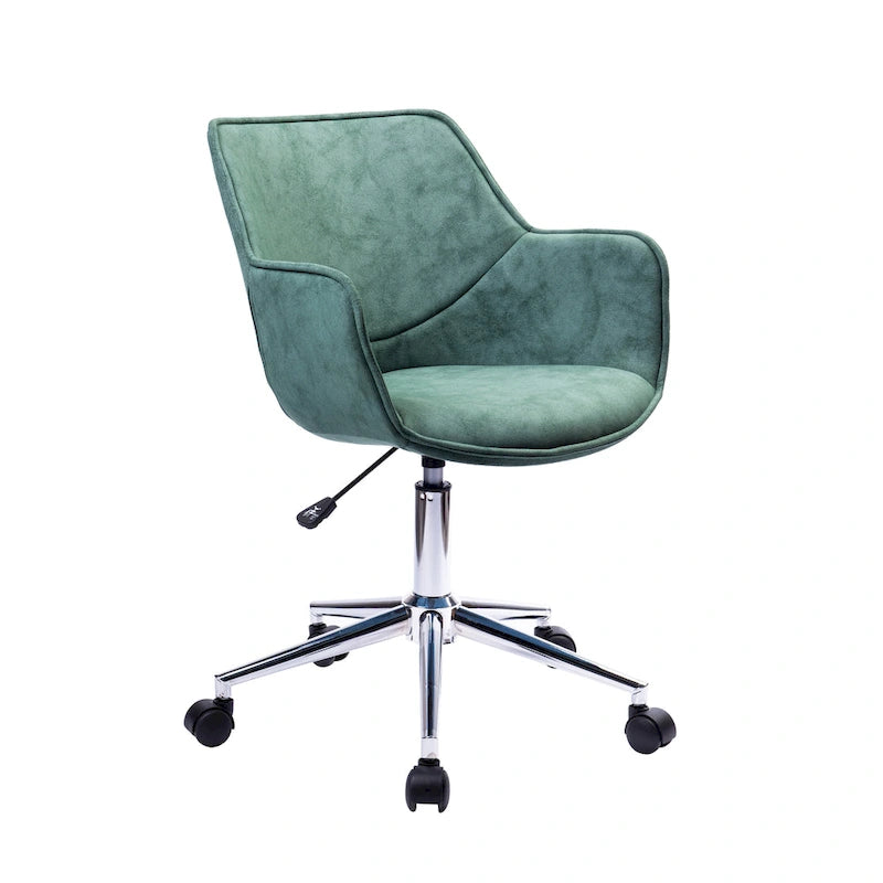 Chaise de bureau réglable Porthos Home Xen, microfibre, piètement chromé