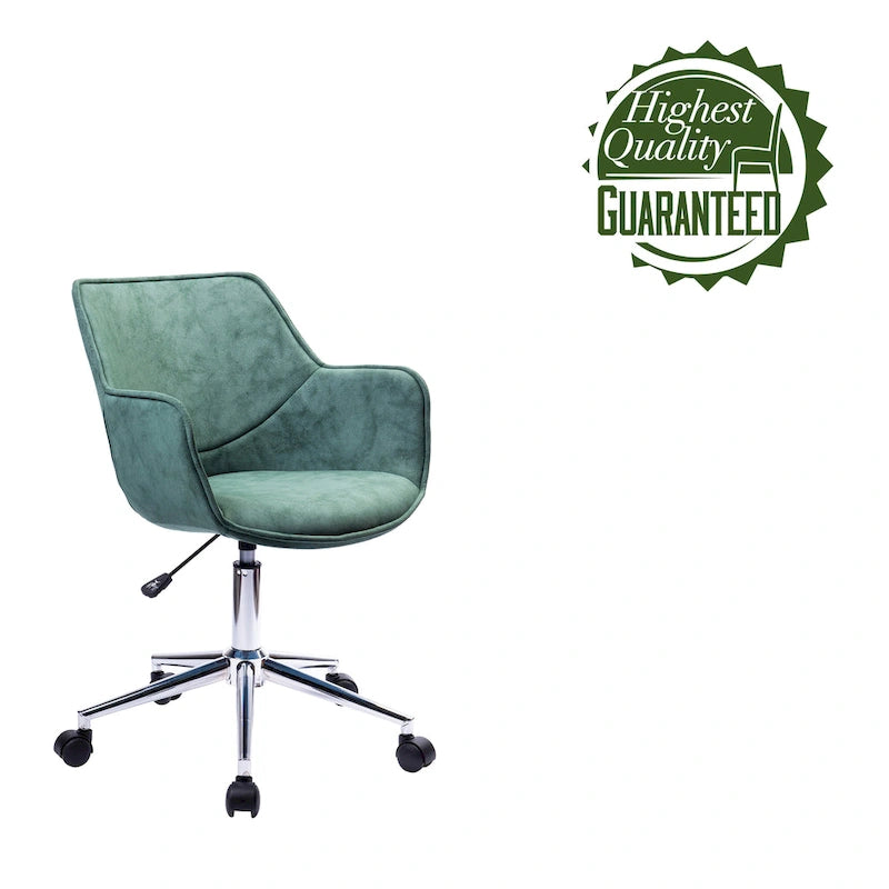 Chaise de bureau réglable Porthos Home Xen, microfibre, piètement chromé
