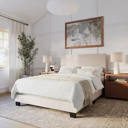 Lit double/grand lit moderne Nova, sommier requis