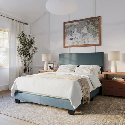 Lit double/grand lit moderne Nova, sommier requis