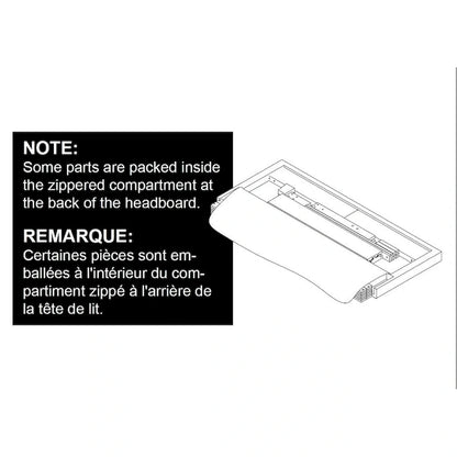 Lit double/grand lit moderne Nova, sommier requis