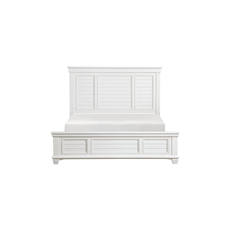 Ensemble de chambre à coucher moderne blanc Leo 6 pièces
