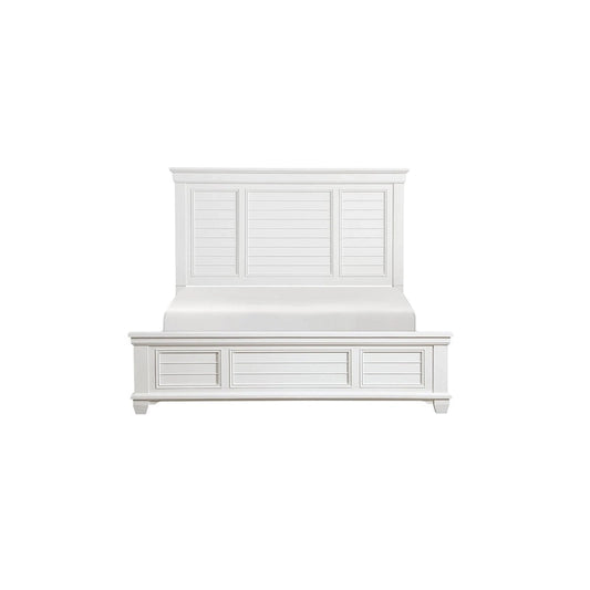 Ensemble de chambre à coucher moderne blanc Leo 6 pièces