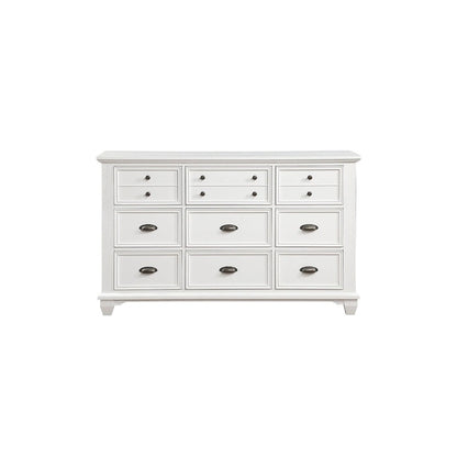 Ensemble de chambre à coucher moderne blanc Leo 6 pièces