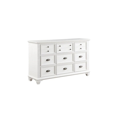 Ensemble de chambre à coucher moderne blanc Leo 6 pièces