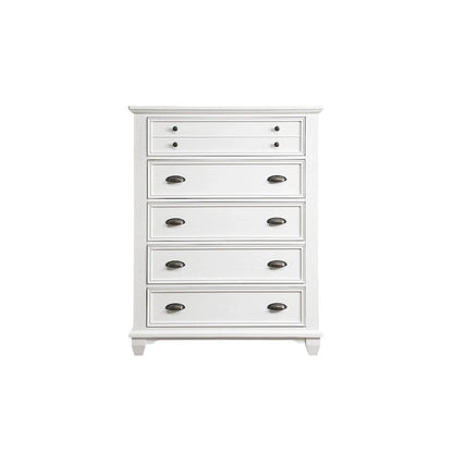 Ensemble de chambre à coucher moderne blanc Leo 6 pièces