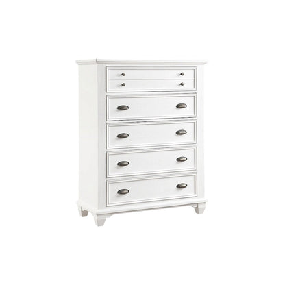 Ensemble de chambre à coucher moderne blanc Leo 6 pièces