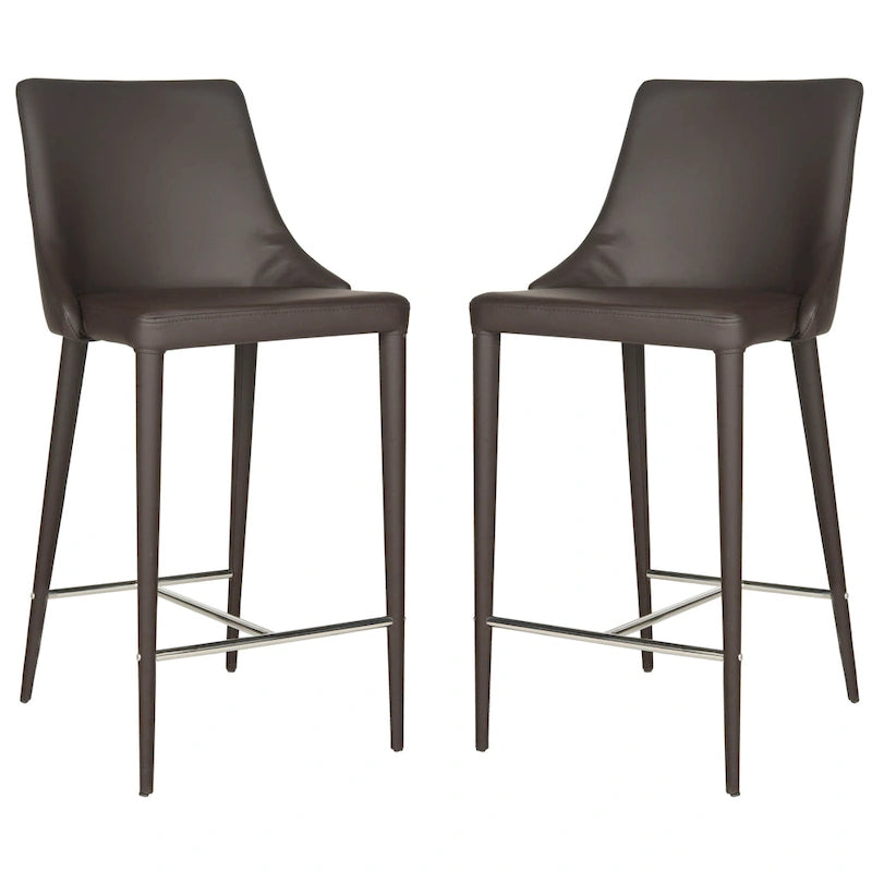 Tabouret de bar blanc SAFAVIEH Soledad 66 cm (lot de 2) - 58 x 48 x 95 cm - 58 x 48 x 94 cm (L x P x H)