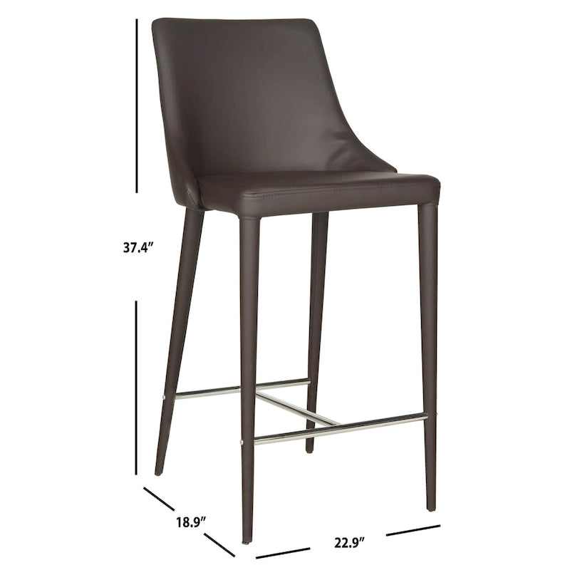 Tabouret de bar blanc SAFAVIEH Soledad 66 cm (lot de 2) - 58 x 48 x 95 cm - 58 x 48 x 94 cm (L x P x H)