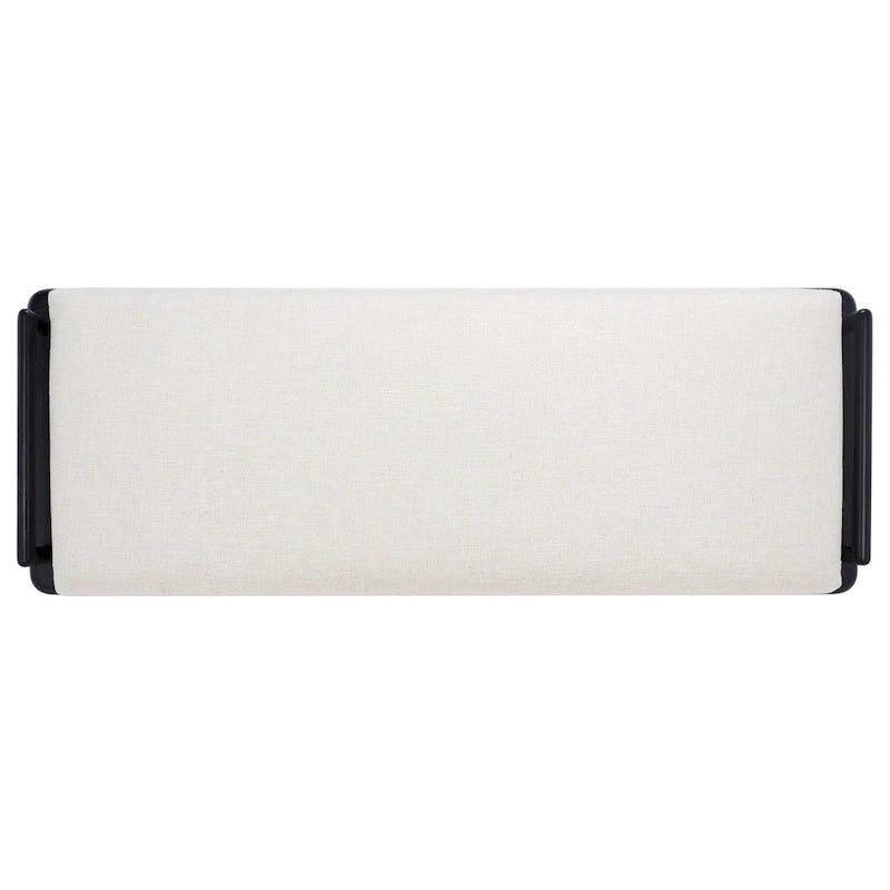 Banc à coussins en teck Grizelda de SAFAVIEH Couture - 178 cm L x 66 cm P x 48 cm H
