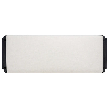 Banc à coussins en teck Grizelda de SAFAVIEH Couture - 178 cm L x 66 cm P x 48 cm H
