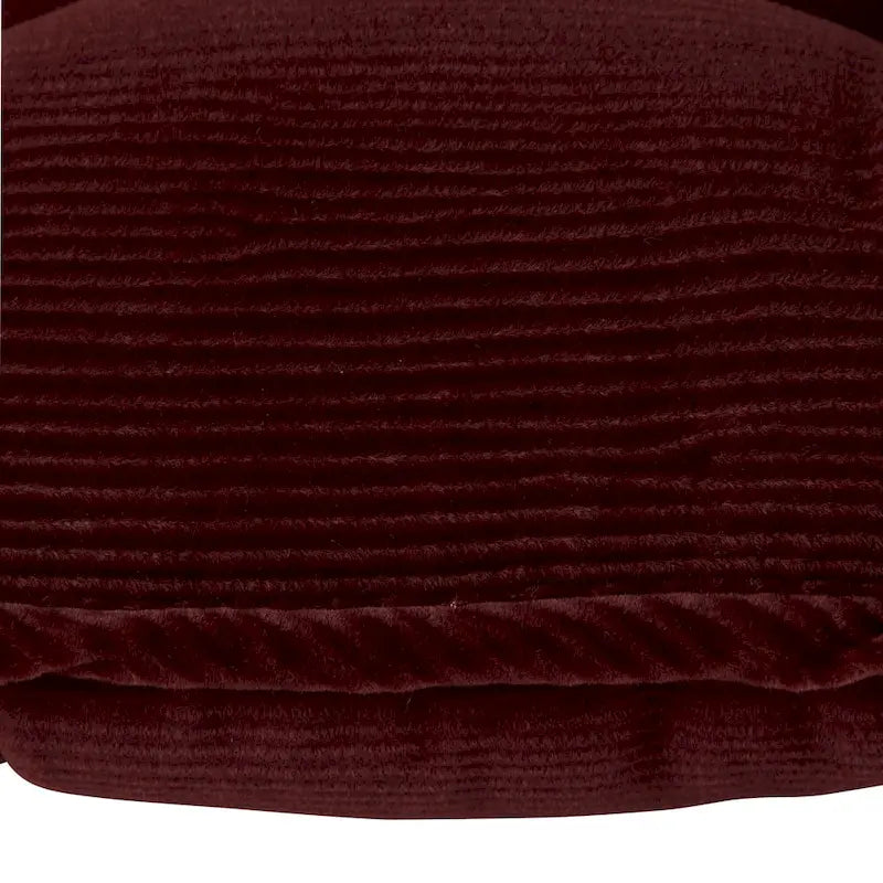 Ensemble de coussins géants réversibles en velours côtelé, couleur vin, 2 pièces