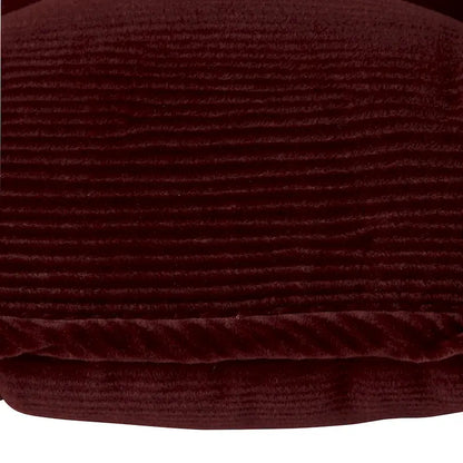 Ensemble de coussins géants réversibles en velours côtelé, couleur vin, 2 pièces