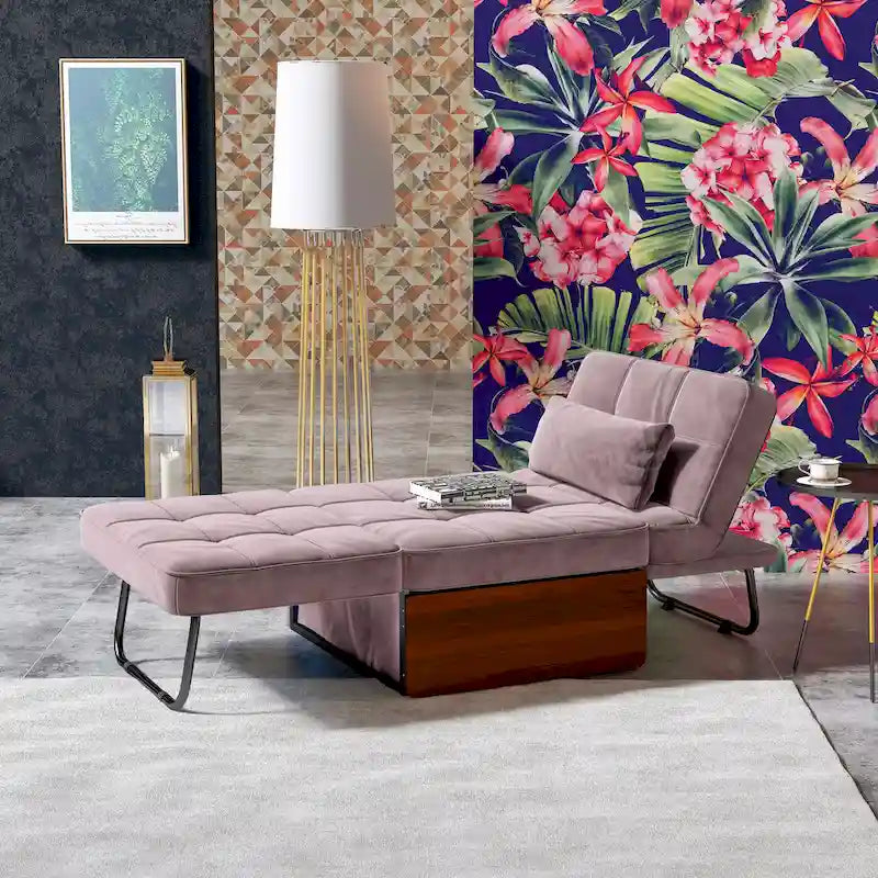 Pouf-futon convertible Hattie de Furniture of America