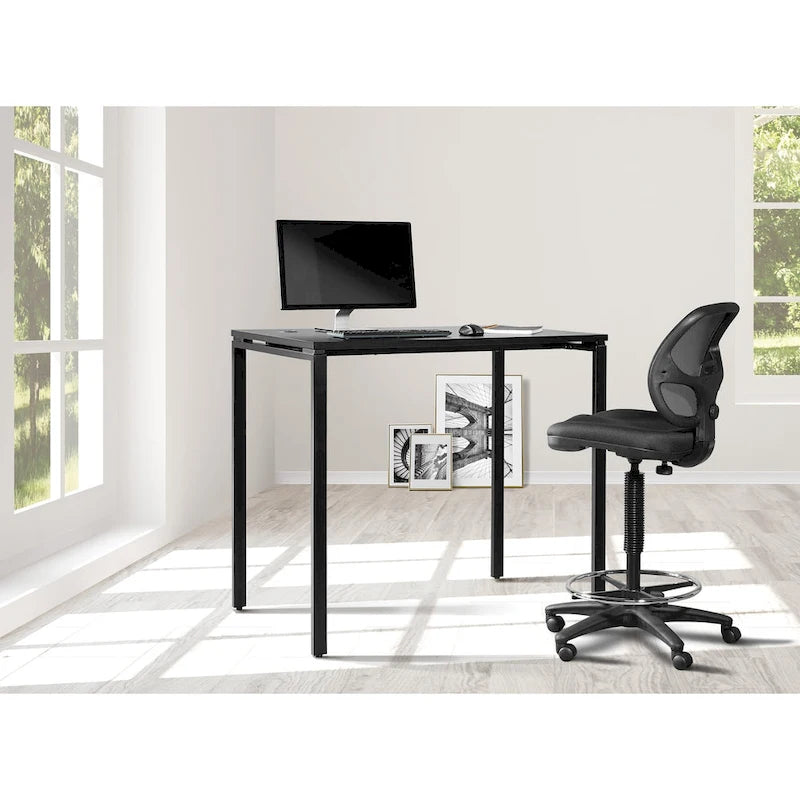 Bureau de 42 pouces de haut, noir ou blanc