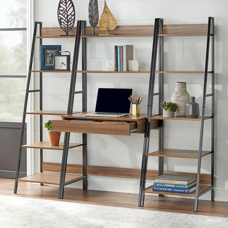 Bureau échelle et bibliothèque Simple Living Denton, ensemble 3 pièces