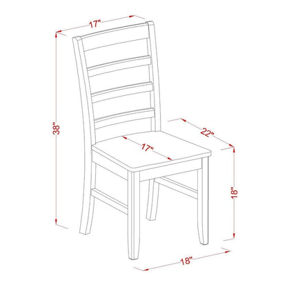 L'ensemble de table East West Furniture comprend une table à manger rectangulaire à rallonge papillon et des chaises de salle à manger (différents types d'assise disponibles).