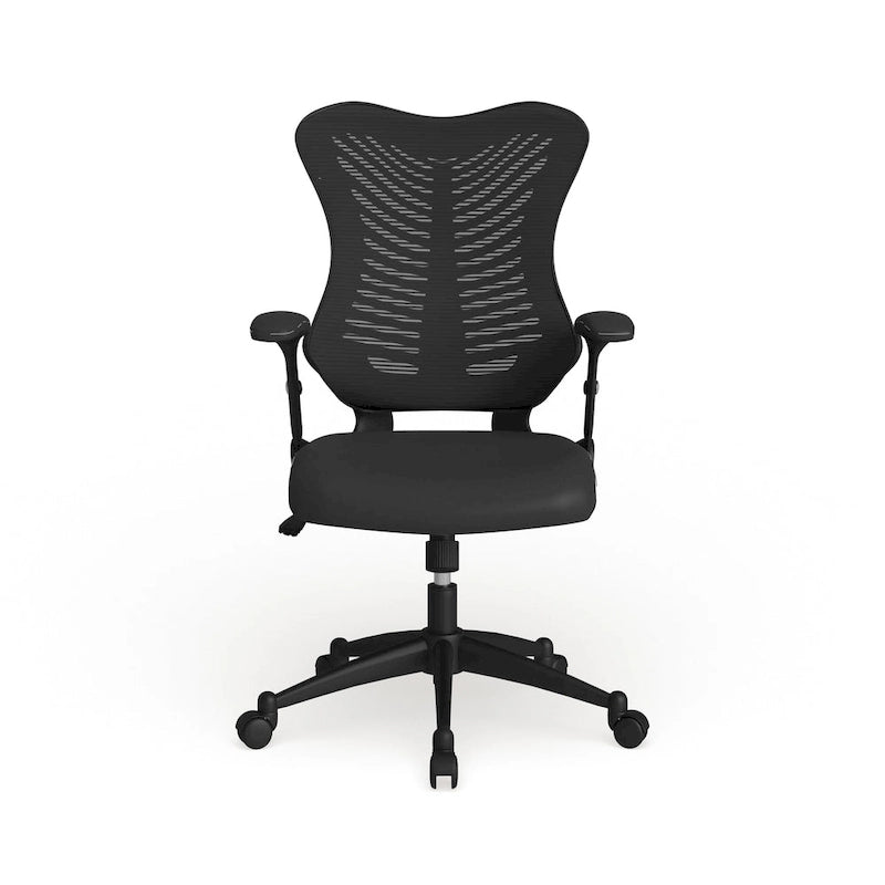 Fauteuil de bureau ergonomique pivotant à dossier haut design avec accoudoirs réglables