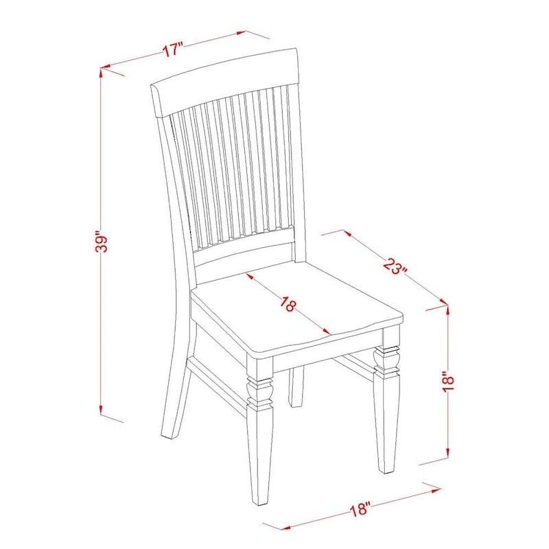Ensemble de salle à manger 5 pièces East West Furniture : une table ronde avec abattant et 4 chaises de salle à manger (options de finition).