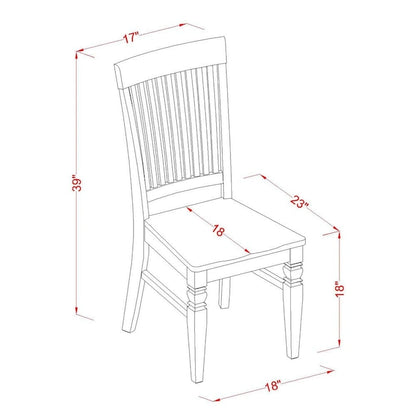 Ensemble de salle à manger 5 pièces East West Furniture : une table ronde avec abattant et 4 chaises de salle à manger (options de finition).