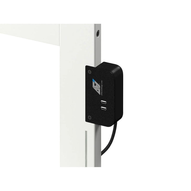 Lit plateforme Metro avec pied de lit et 2 tiroirs, blanc