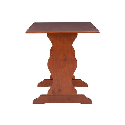 Table de salle à manger familiale Linon Riki marron foncé