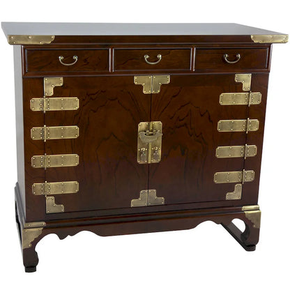 Handmade Small 3-drawer Korean Antique-style Credenza (China)