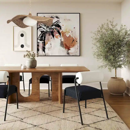 Table de salle à manger rectangulaire Satra en noyer - 92 po L x 39,3 po P x 30 po H