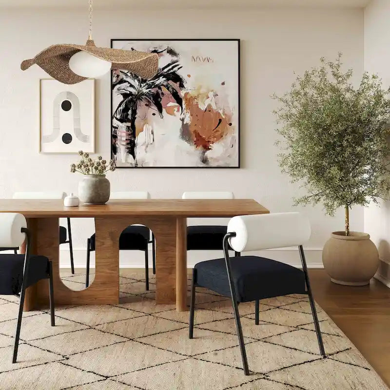 Satra Walnut Rectangular Dining Table - 92W x 39.3D x 30H