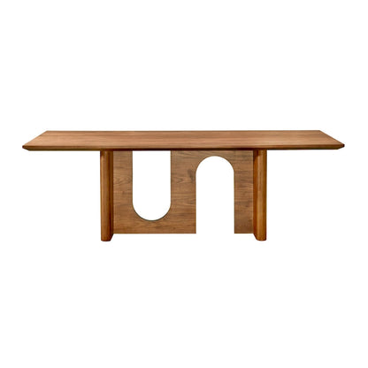 Table de salle à manger rectangulaire Satra en noyer - 92 po L x 39,3 po P x 30 po H